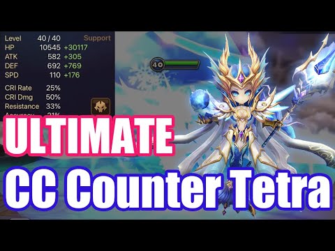 【Summoners War RTA】The Power CC Counter Tetra, Use her to destroy  crazy cc teams!!