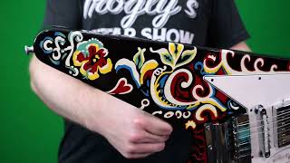 Video thumbnail for Hendrix's 2nd* Most Famous Guitar | Gibson Artist Proof Psychedelic Lovedrops Flying V by The Trogly's Guitar Show