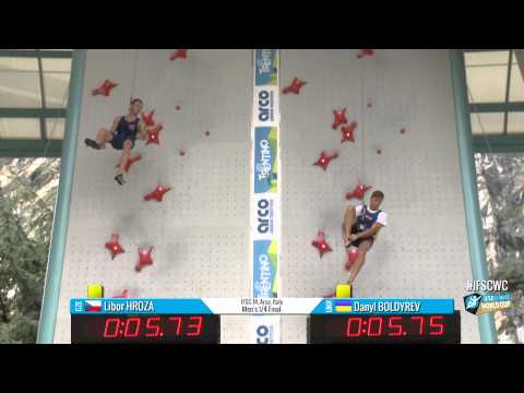 IFSC Climbing World Cup Arco 2014 - Speed - Hroza Breaks World Record