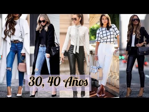 MODA PARA MUJERES DE 40 AÑOS OUTFITS EN TENDENCIA LOOKS CASUALES SENCILLOS MUJERES DE 30 y 40 AÑOS