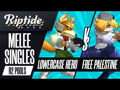 Lowercase hero (Fox) vs Free Palestine (Sheik) - Melee Singles Round 2 Pools - Riptide 2023