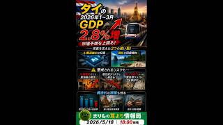 タイ経済、“見かけ好調”の裏で異変 #ニュース解説 #一分でわかる #時事ネタ #国際ニュース #タイ経済 #GDP #中東情勢 #東南アジア