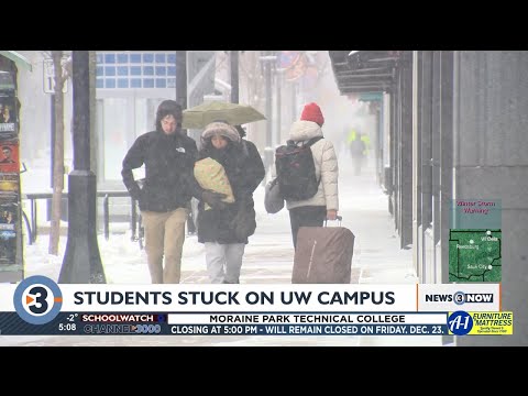 UW-Madison students stuck on campus due to blizzard