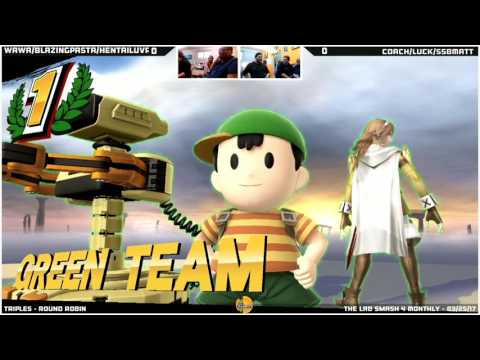 Coach/Luck/SSBMatt vs Wawa Peach/BlazingPasta/Hentailuvr - Round Robin - Smash 4 Triples