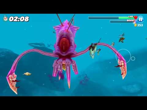 Zombie Shark vs Colossal Squid - Hungry Shark World