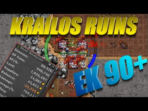 [TIBIA] EK 90 - Krailos Ruins | 1,8KK XP