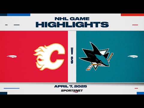 NHL Highlights | Flames vs. Sharks - April 7, 2025