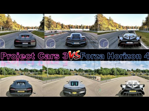 Project Cars 3 Vs Forza Horizon 4 || Hypercar Top Speed Battle || Graphics Comparison ||
