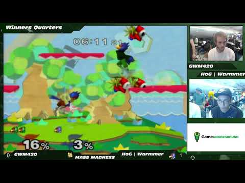 Mass Madness 24 SSBM - GWM420 (Fox, Falco) vs. HoG | Warmmer (Default Falco) - Melee WQF