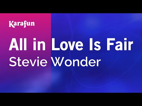 All in Love Is Fair - Stevie Wonder | Karaoke Version | KaraFun