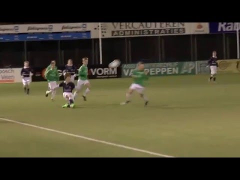 Oefenwedstrijd Quick D1 - Westlandia D1: beelden Pepijn ("Pep", nummer 17, rechtshalf)