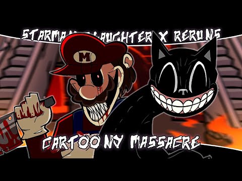 Cartoony Massacre [Starman Slaughter x Reruns | Super Horror Mario Vs. Cartoon Cat] FNF MASHUP