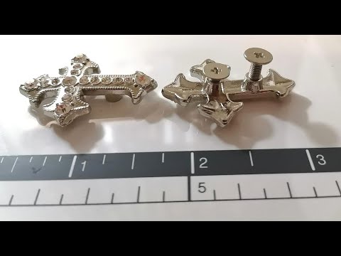 Berry Conchos with Screws Metal Flower Rhinestone Conchos 12 Pieces (Color6) Amazon Review