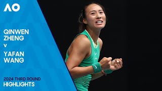 Qinwen Zheng v Yafan Wang Highlights  Australian O