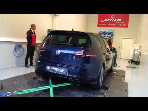 VW Golf R with full REMUS exhaust system + Powerizer