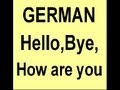 German Smalltalk - Greetings; Goodbye's ...