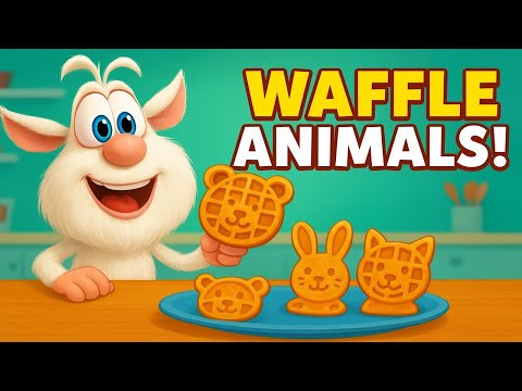 Booba Makes Animal Waffles 😂🍩 | Funny Cooking Food Puzzle Episode