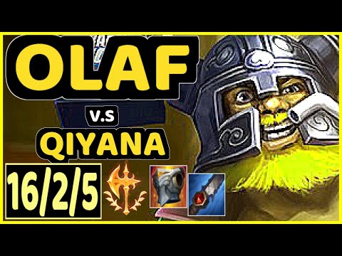 BROXAH (OLAF) vs QIYANA - 16/2/5 KDA JUNGLE CHALLENGER GAMEPLAY - EUW