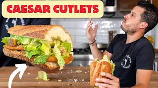 CRISPY Chicken Cutlet CAESAR Sandwich