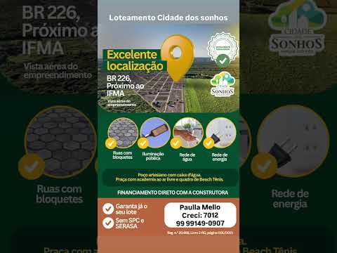 Loteamento na cidade de Barra do Corda - Maranhão