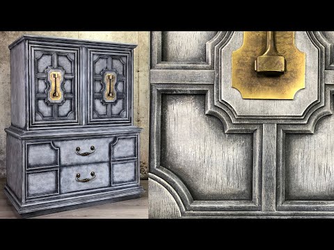How to Chalk Paint a Dresser / Creating a Stone Finish