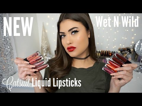 NEW Wet N Wild LIQUID CATSUIT Matte Lipsticks! Review & Swatches