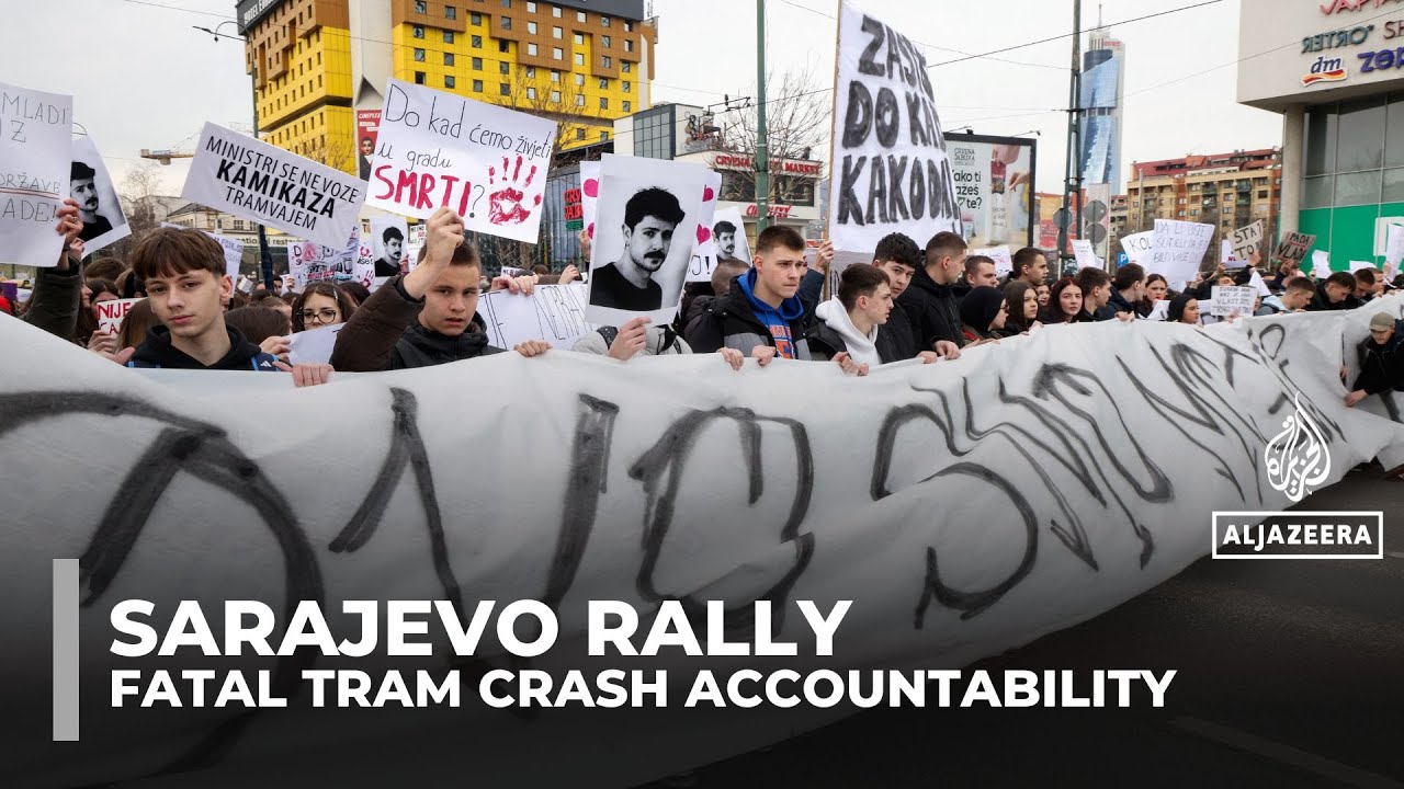 People gather in Sarajevo, demanding justice and accountability after fatal tram crash