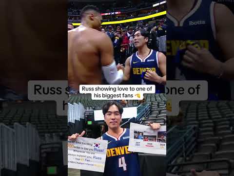 Russell Westbrook gave his jersey to a superfan from South Korea #shorts #nba