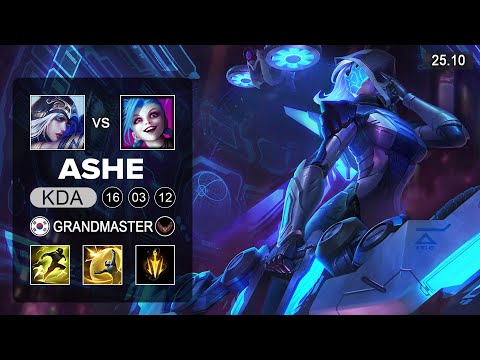 Ashe vs Jinx ADC - KR Master - Patch 25.10 Season 15