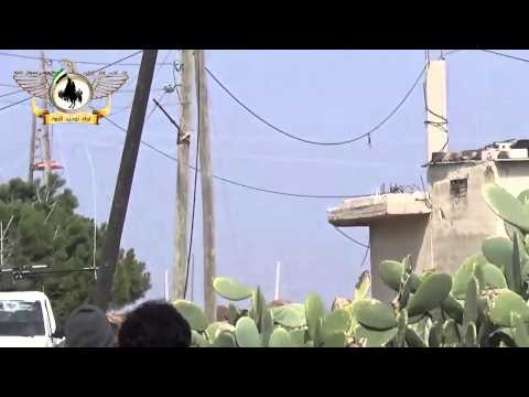استهداف حاجز كفر شمس الشمالي برشاش 14.5 من قبل لواء توحيد الأمة في ريف درعا