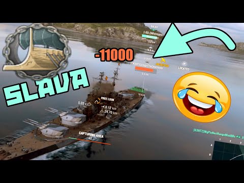 Slava vs non-surface ships - 3277 BXP - World of Warships