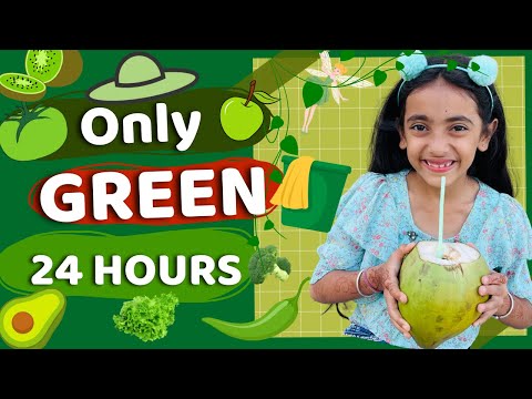 Using only Green Things For 24 hours💚|Eating only Green Food💚| Ep - 168 | @SamayraNarulaOfficial