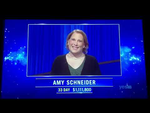 Jeopardy, intro - Amy Schneider DAY 34 (1/17/22)