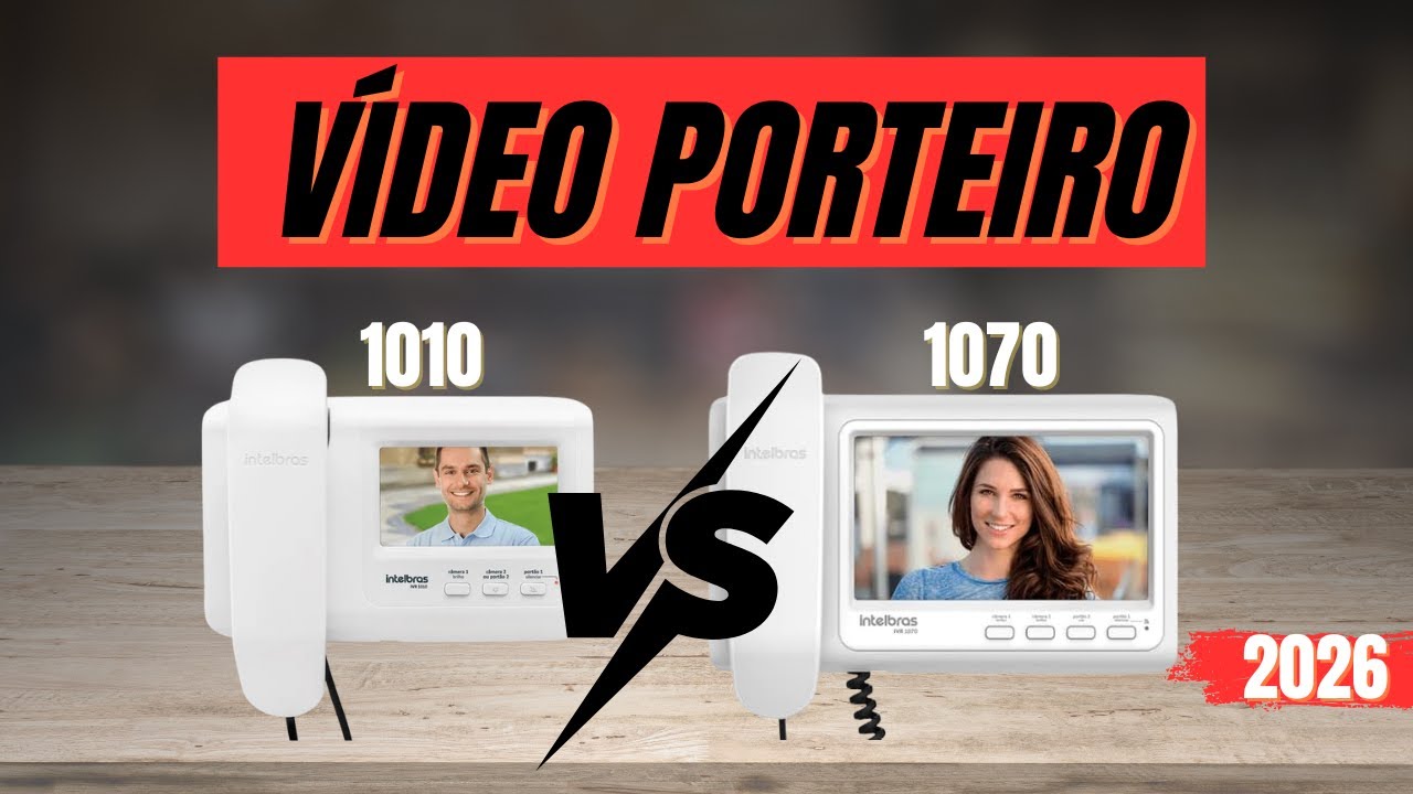 Miniatura da avaliação em vídeo de Vídeoporteiro Residencial IVR 1070 HS Branco e Preto Intelbras