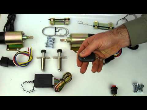 45 LB Shaved Handle Door Popper Kit with 2 Remotes