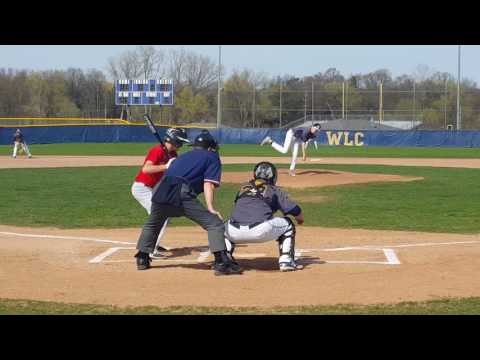 Calvin Adams Pitching. Walled Lake Central vs Livonia Churchill 2017.