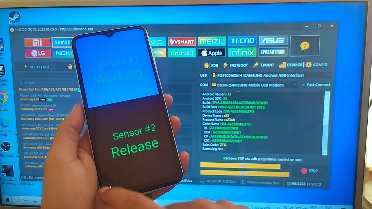Desbloqueio em 3 minutos