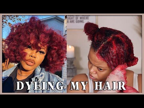 How I Dye My Hair Red/Burgundy WITHOUT Bleach! *Highly...