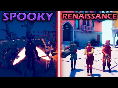 SPOOKY TEAM vs RENAISSANCE TEAM - Totally Accurate Battle Simulator | TABS