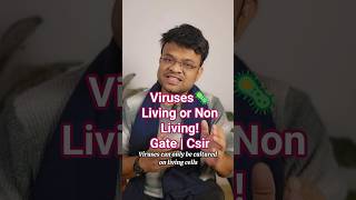 VIRUSES!🦠🧫Explained in 2 Mnts | Living vs Non Living | Examples | GATE & CSIR NET | English Captions