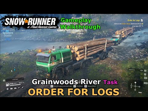 SnowRunner - Order for Logs | Grainwoods River Task - Wisconsin, USA - Phase 3