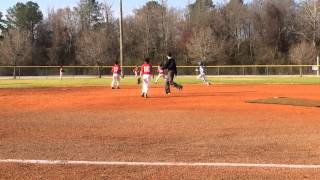 preview picture of video 'Sam baseball March 9 2014 tournament - ball hammered to RCF for double'