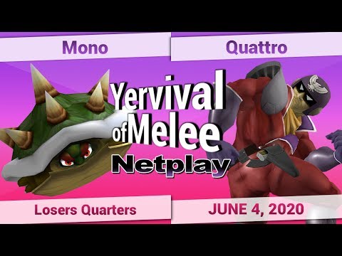 Mono (Bowser, Falco, Yoshi) vs. Quattro (Falcon) - Losers Quarters - Yervival of Melee #11 #BLM
