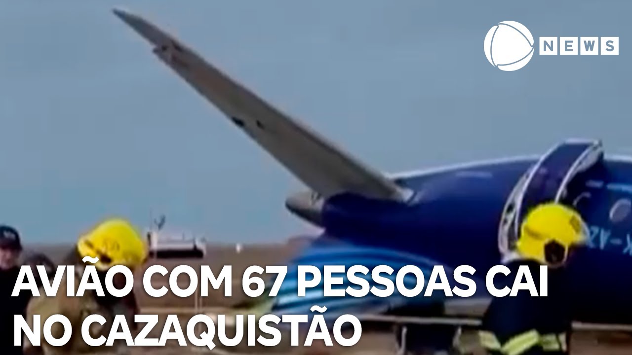 Avião fabricado pela Embraer explode e cai com 67 pessoas no Cazaquistão