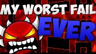 MY WORST FAIL IN GEOMETRY DASH! Ultimate Demon Mix 97%