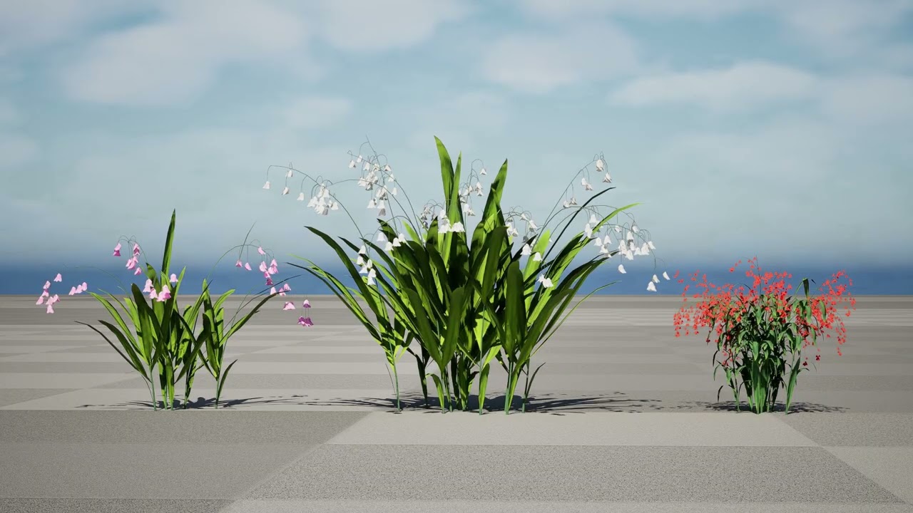 Photorealistic Lily of the Valley Pack 3D Model