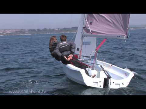 How to tack (turning around) a two person sailing boat - Tacking is the technical name for turning