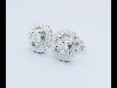 Diamond Halo Earrings