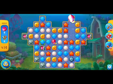 Fishdom. 8602 level no boosters and diamonds. 22 moves