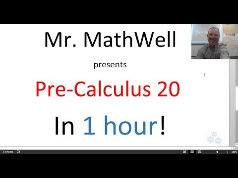 PC 20 Final REVIEW - Pre-Calculus 20 - whole course in an hour!! BEST STUDY VIDEO